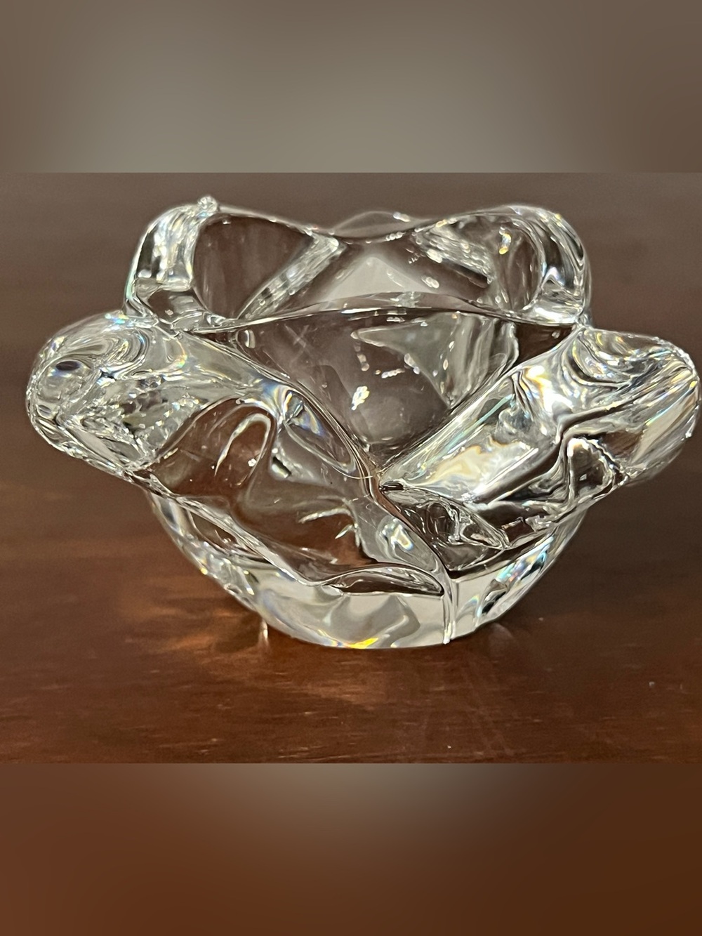 Waterford Crystal Rose Votive Candle Holder